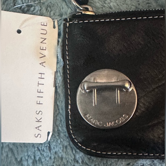 HTF 🎁 NWT 😍 Authentic Marc Jacobs Black Leather Credit Card Wallet Saks - Picture 6 of 8